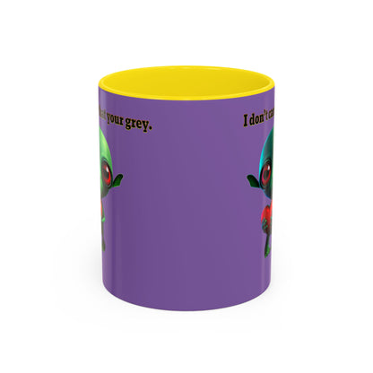 I don't care that your grey - Accent Mug (light purple)