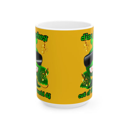 disc jockey - White Mug (yellow)