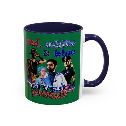 rw&b lives matter - Accent Mug (dark green)