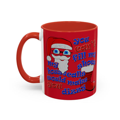 santa's shoes - Accent Mug (dark red)