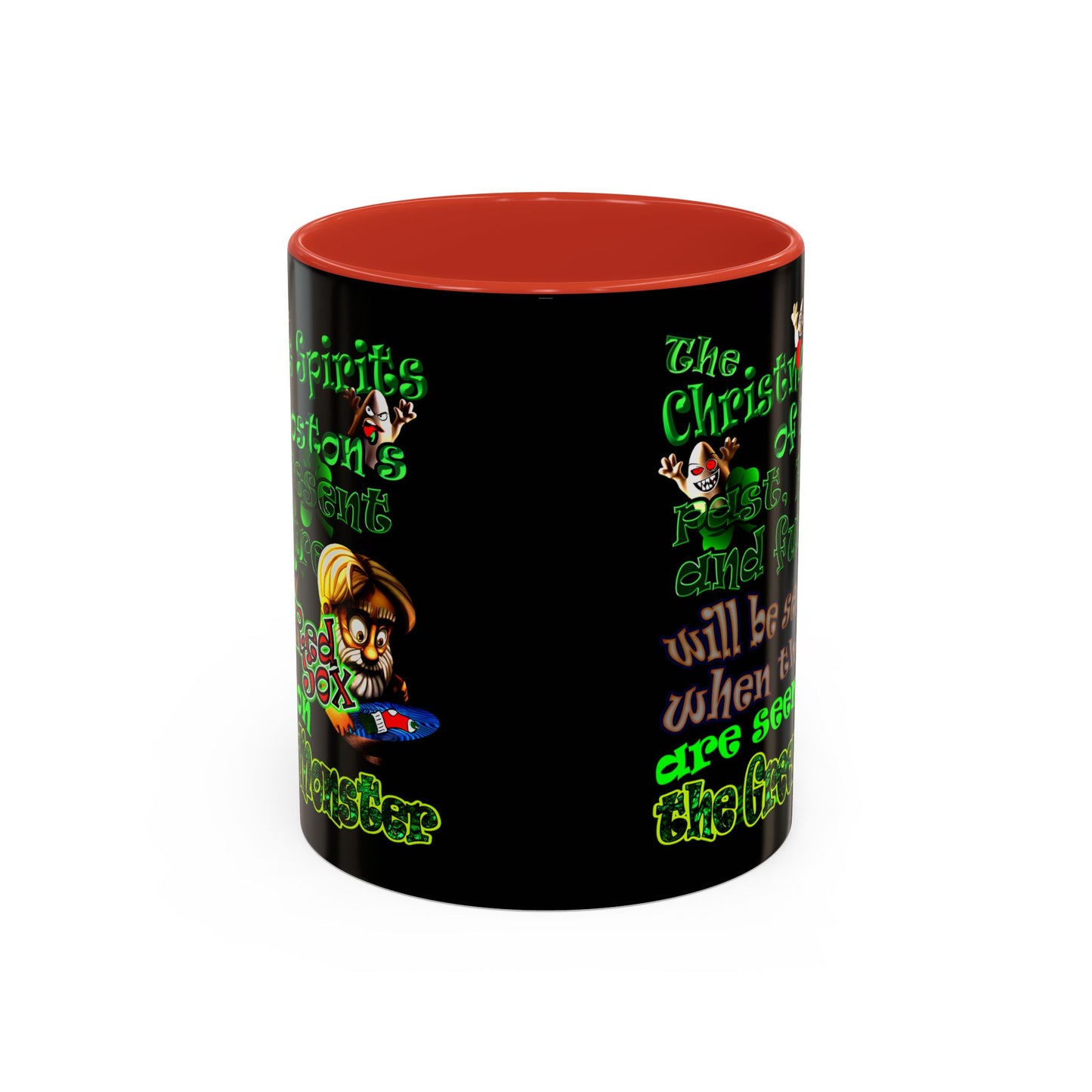 christmas spirits of boston - Accent Mug (black)