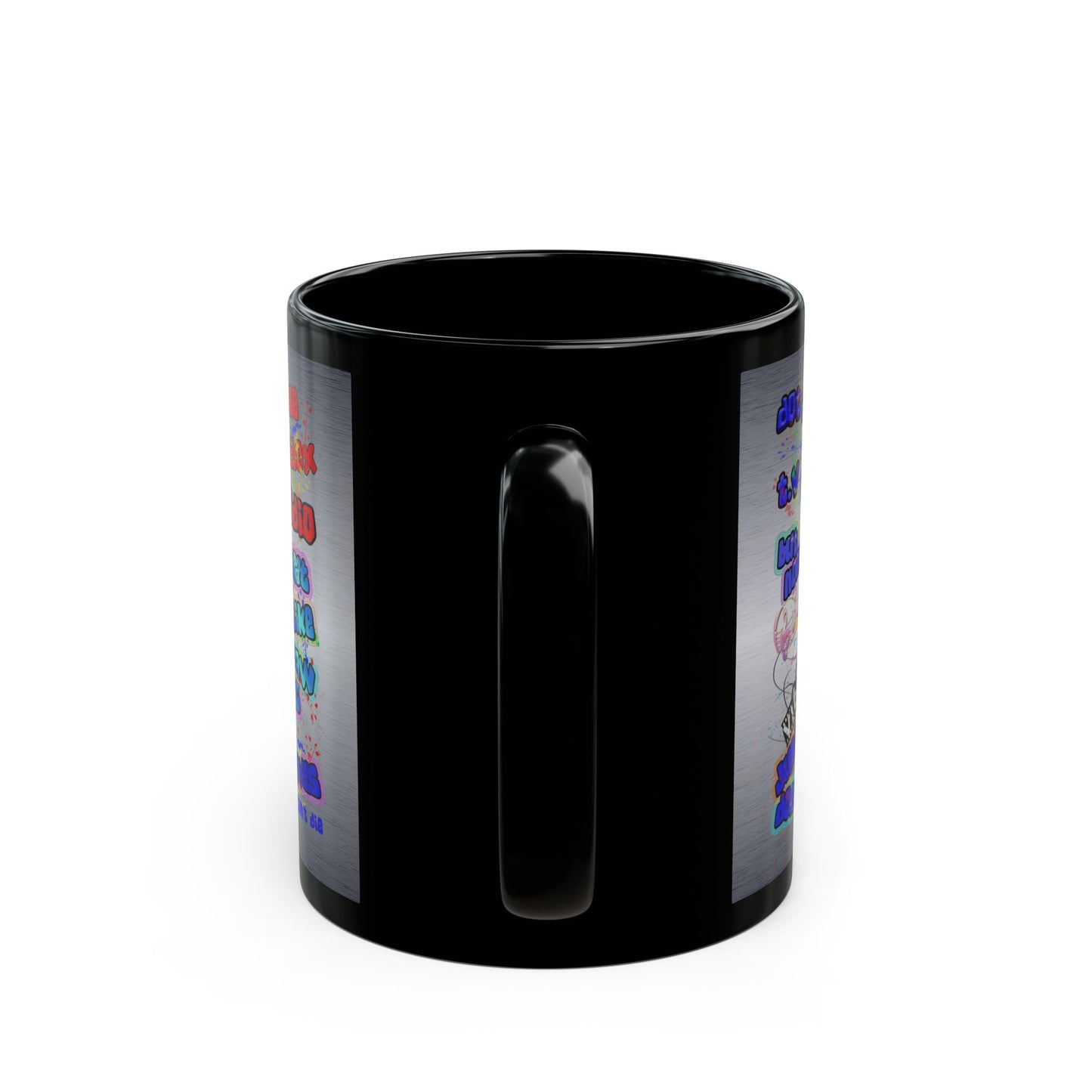 drop the beat - Black Mug (brushed nickel)