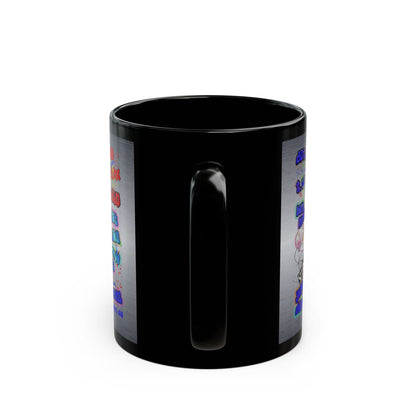 drop the beat - Black Mug (brushed nickel)