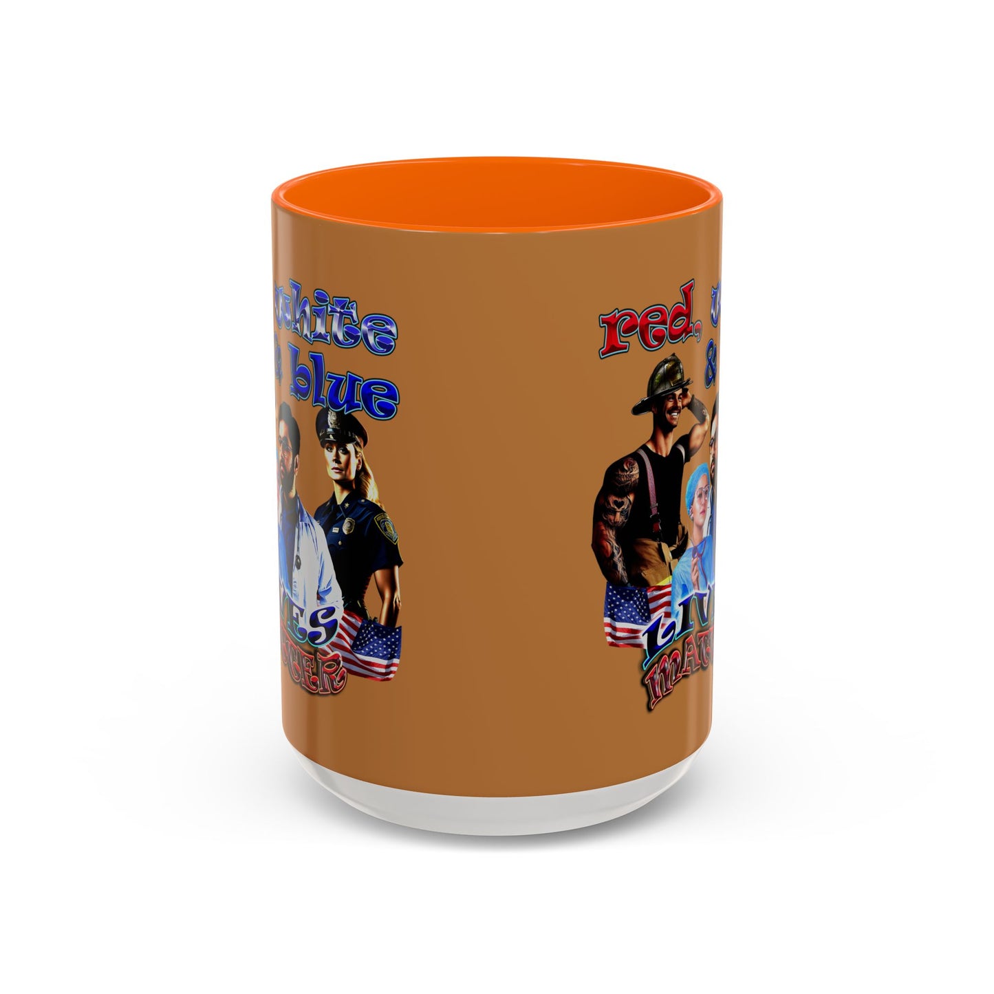 rw&b lives matter - Accent Mug (light brown)