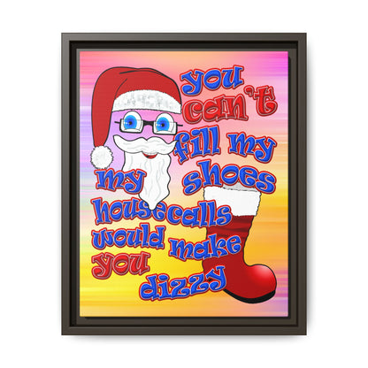 santa's shoes - framed canvas art (color blur)