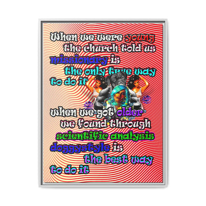 doggystyle - framed canvas art (yellow-orange wave)