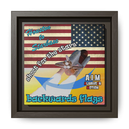 shoot for the stars - framed canvas art (color blur)