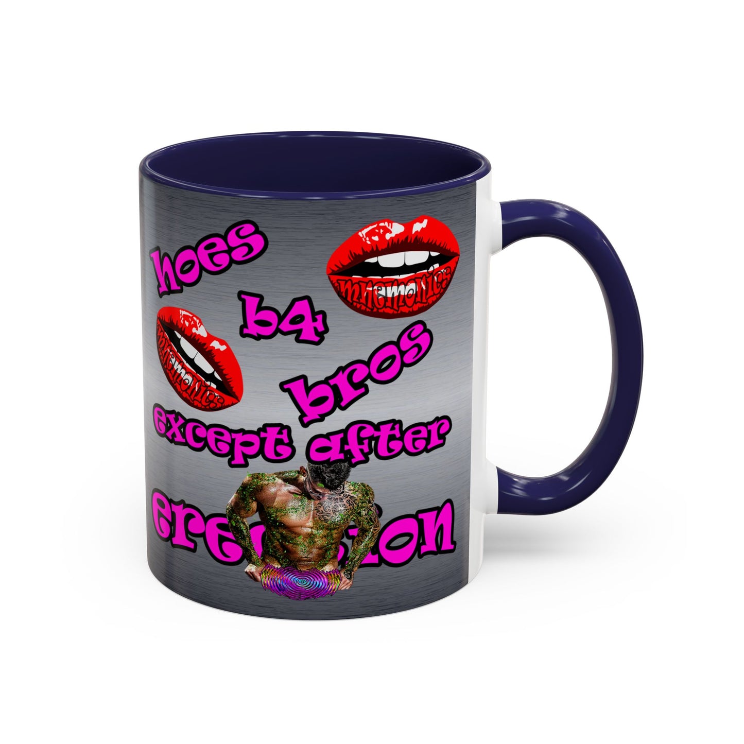 hoes b4 bros - Accent Mug (brushed nickel)