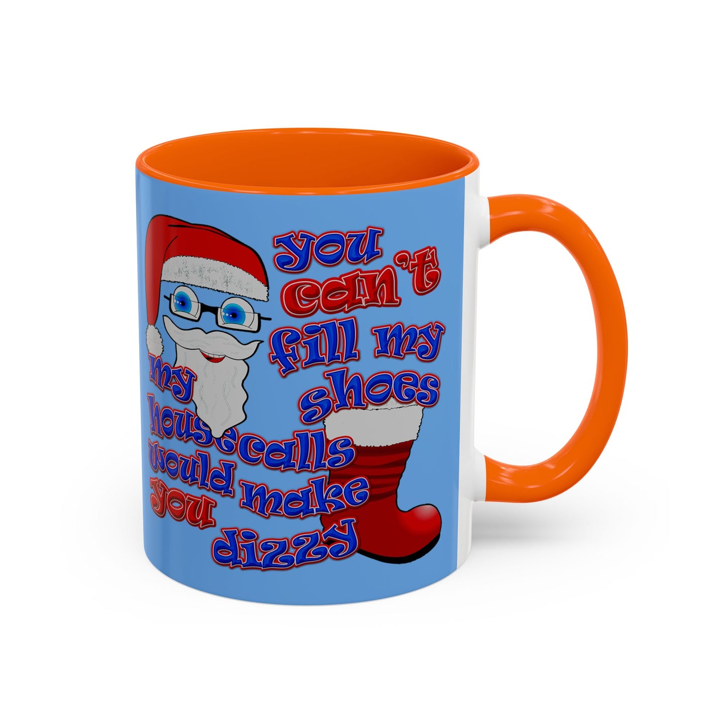 santa's shoes - Accent Mug (light blue)