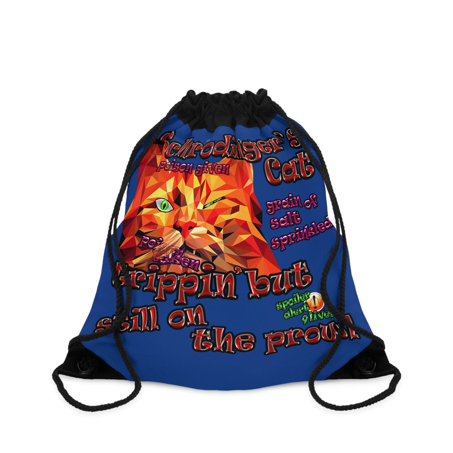 schrodinger's cat - Drawstring Bag (dark blue)