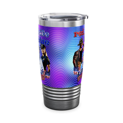 rw&b lives matter - Ringneck Tumbler, 20oz (purple wave)