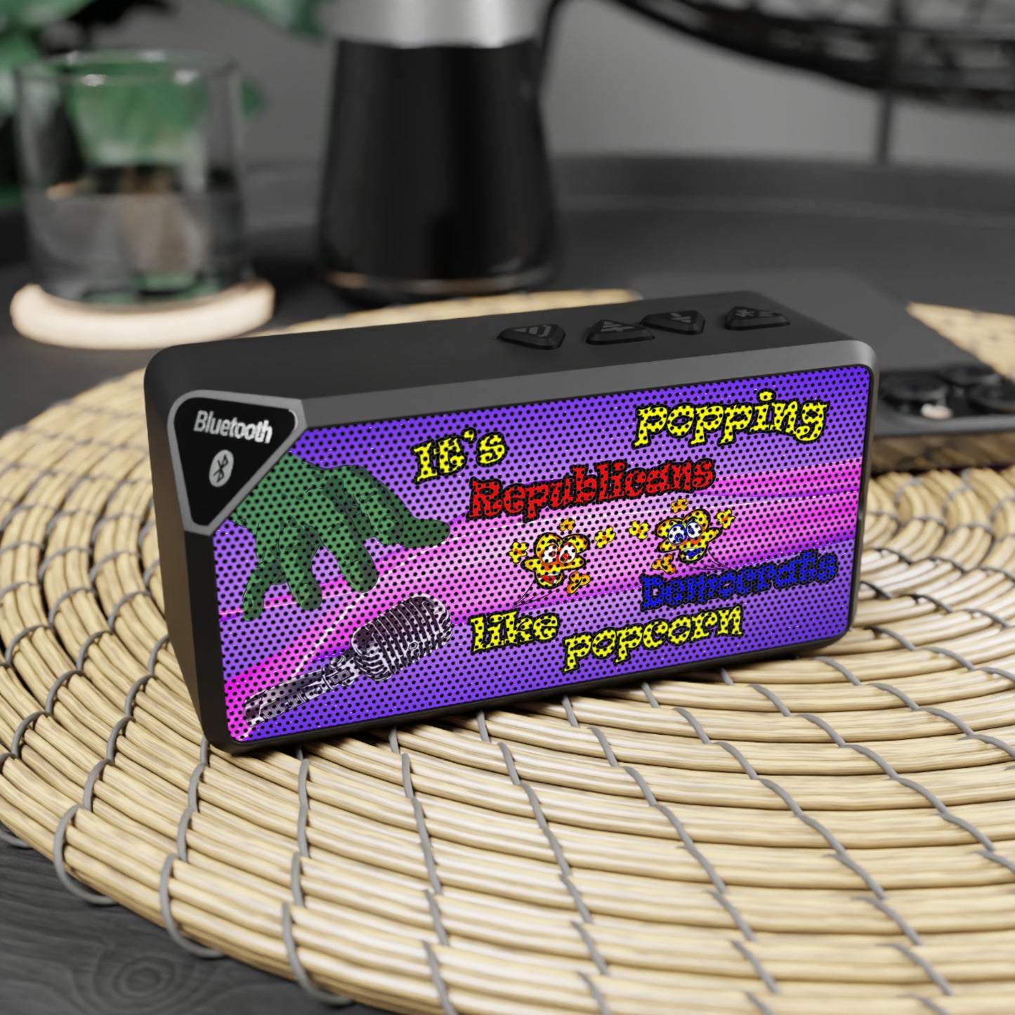 popping like popcorn - Jabba Bluetooth Speaker (purple-pink wave)