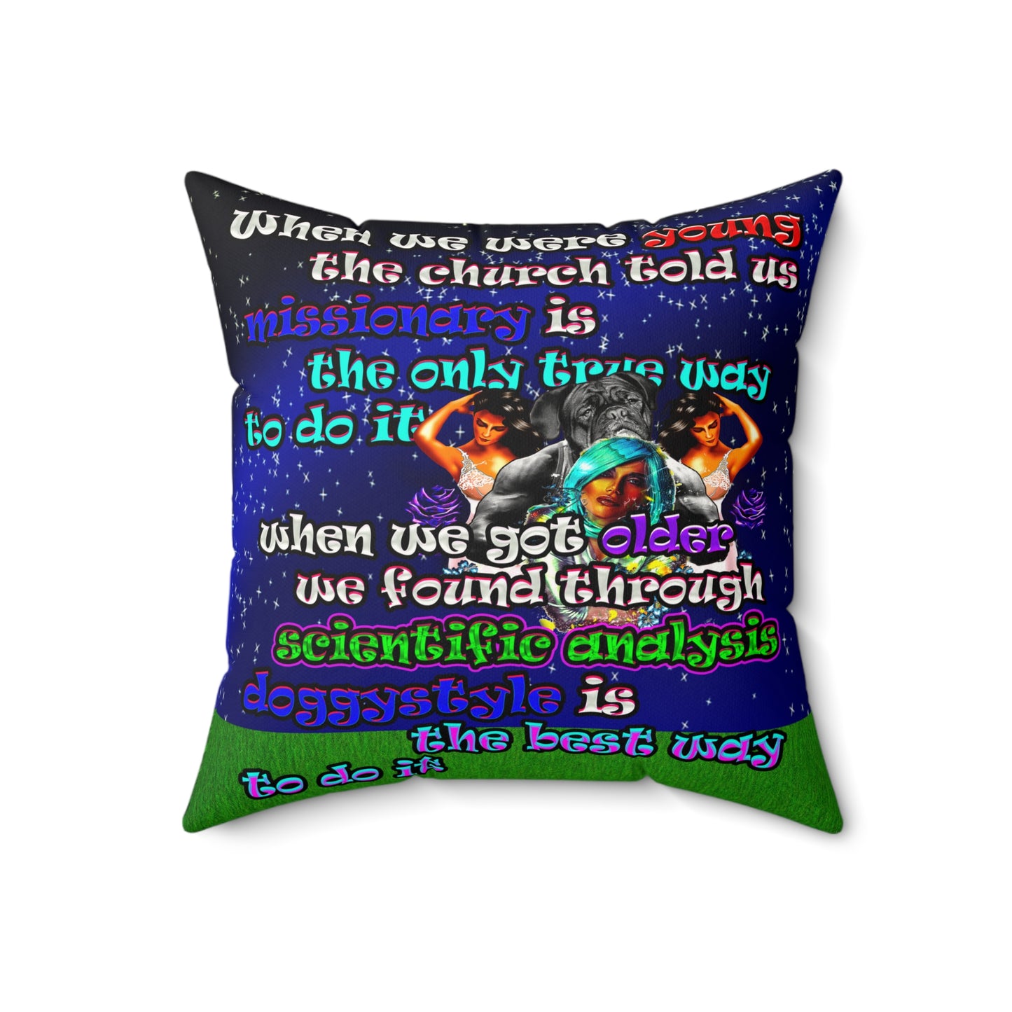 doggystyle - Faux Suede Square Pillow - ('snoops' background)