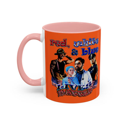 rw&b lives matter - Accent Mug (orange)