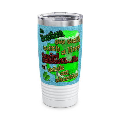 celtics logo - Ringneck Tumbler, 20oz (faded blue)