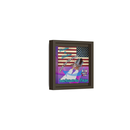 shoot for the stars - framed canvas art (purple-pink wave)