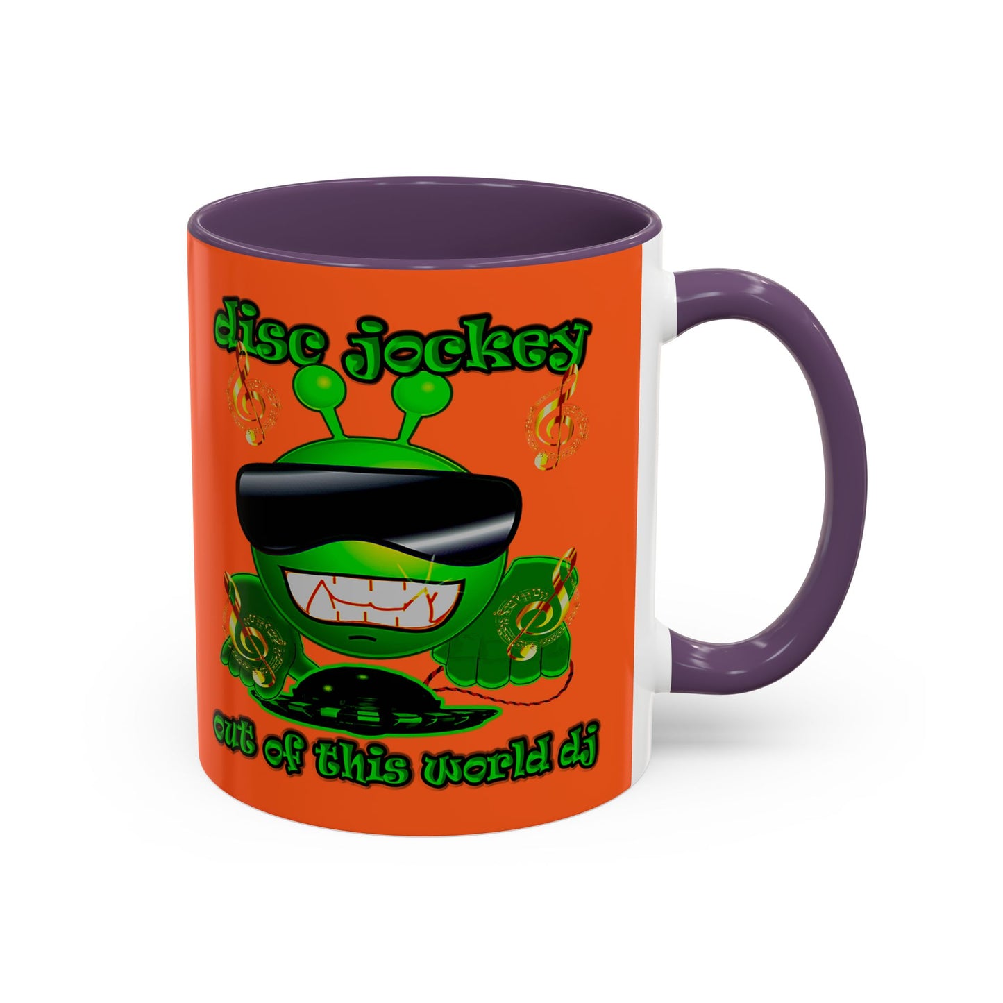 disc jockey - Accent Mug (orange)