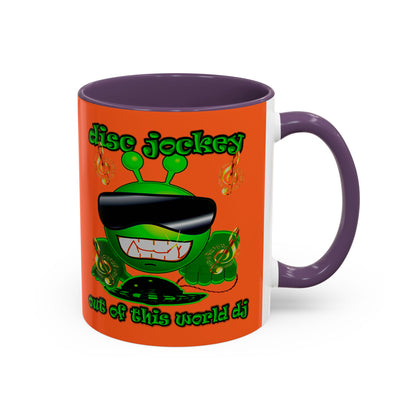 disc jockey - Accent Mug (orange)