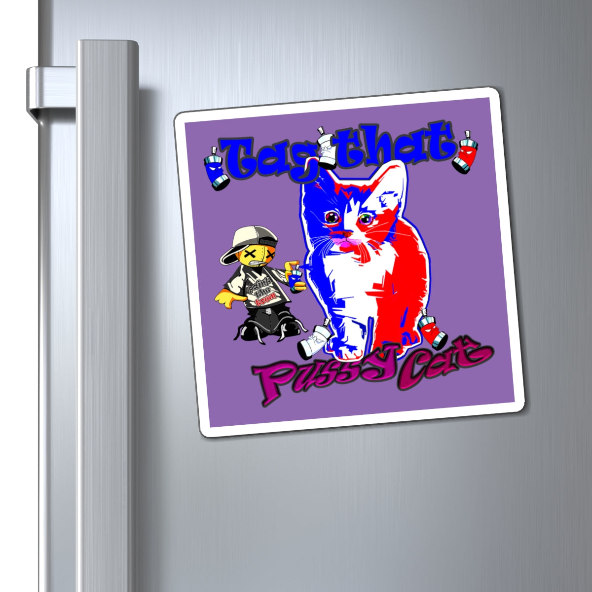 tag that - Magnets - (light purple)