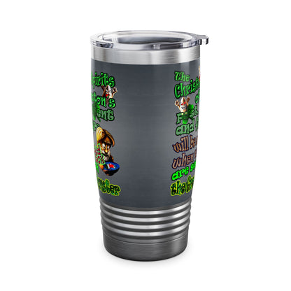 christmas spirits of boston - Ringneck Tumbler, 20oz (grey-light grey)