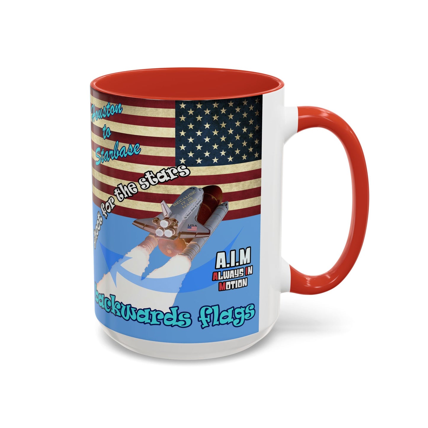 shoot for the stars - Accent Mug (light blue)