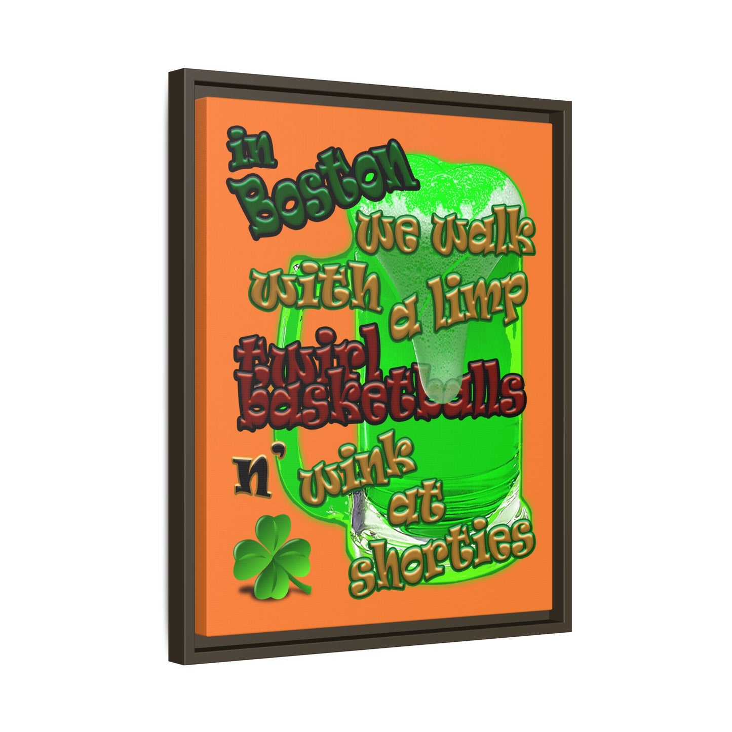 celtics logo - framed canvas art (crusta)
