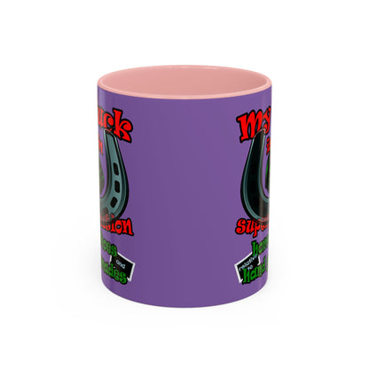 my luck - Accent Mug (light purple)