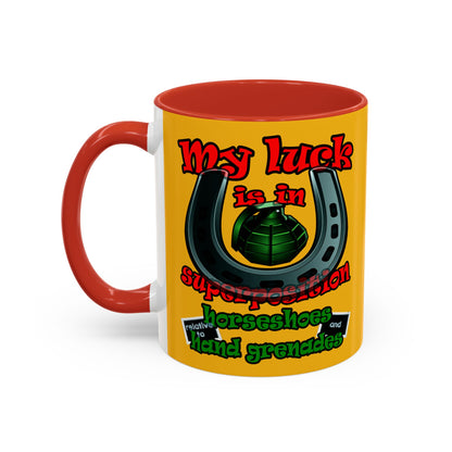 my luck - Accent Mug (yellow)