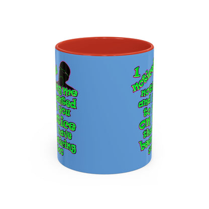 noticed you noticing - Accent Mug (light blue)