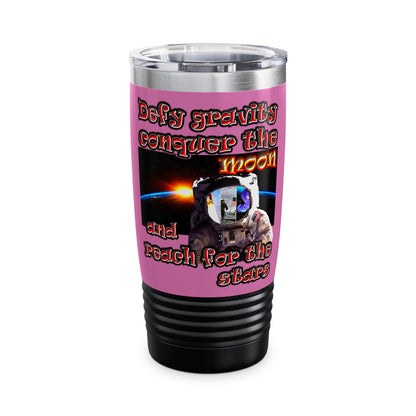 defy conquer reach - Ringneck Tumbler, 20oz (light pink)