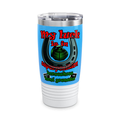 my luck - Ringneck Tumbler, 20oz (light blue-purple wave)