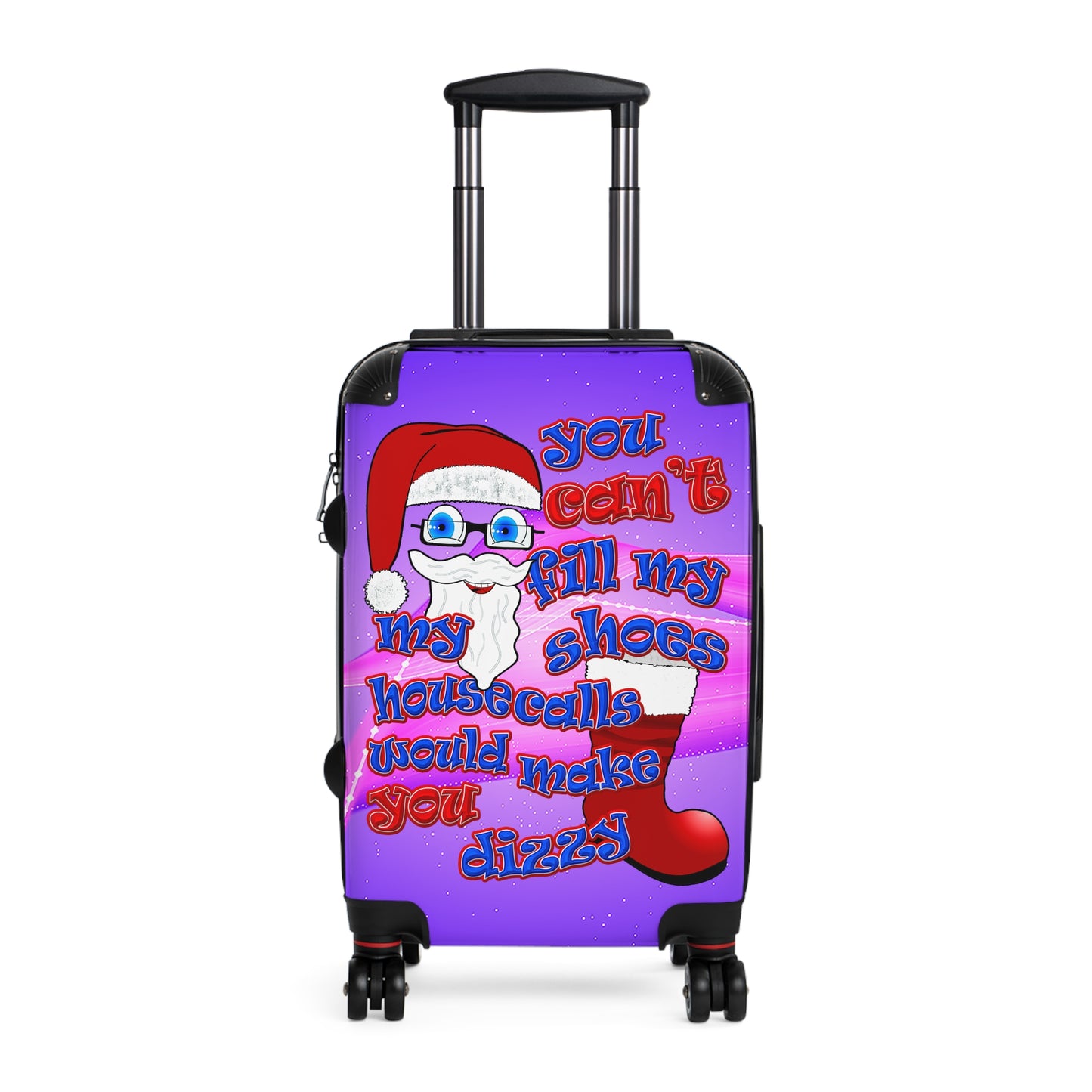 santa's shoes - Suitcase (purple-pink wave)