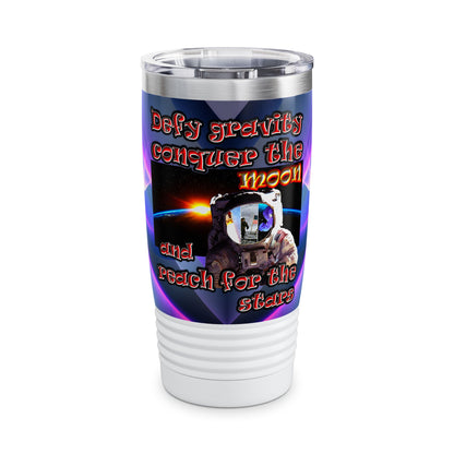 defy conquer reach - Ringneck Tumbler, 20oz (grey-pink wave)