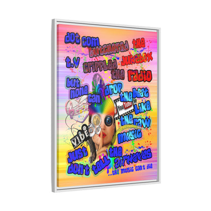 drop the beat - framed canvas art (color blur)