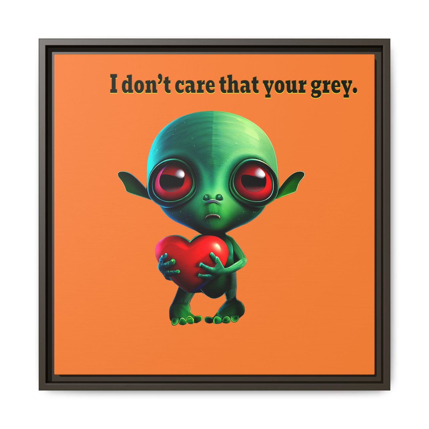 I don't care that your grey - framed canvas art (crusta)