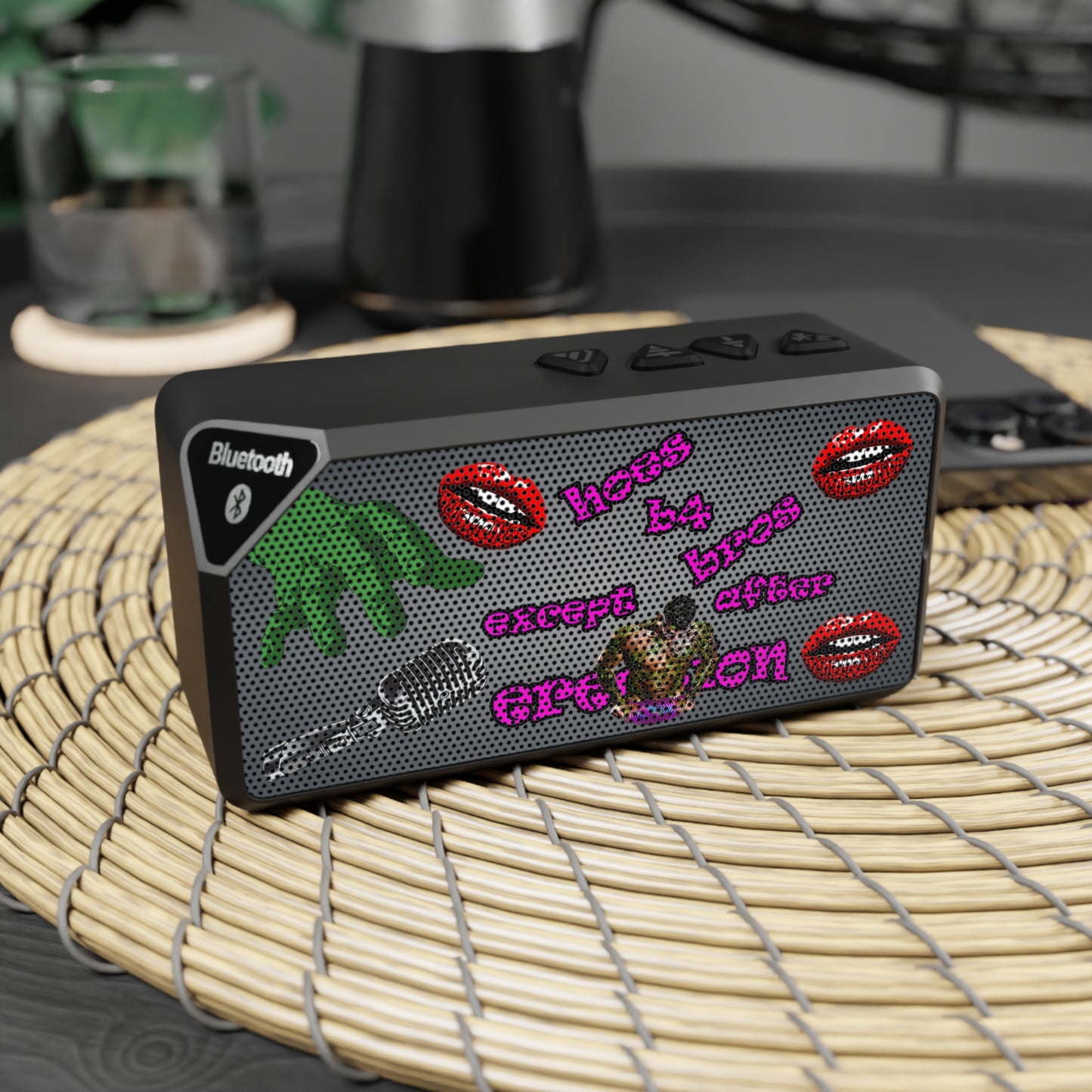hoes b4 bros - Jabba Bluetooth Speaker (grey-light grey)