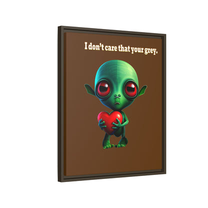 I don't care that your grey - framed canvas art (brown)