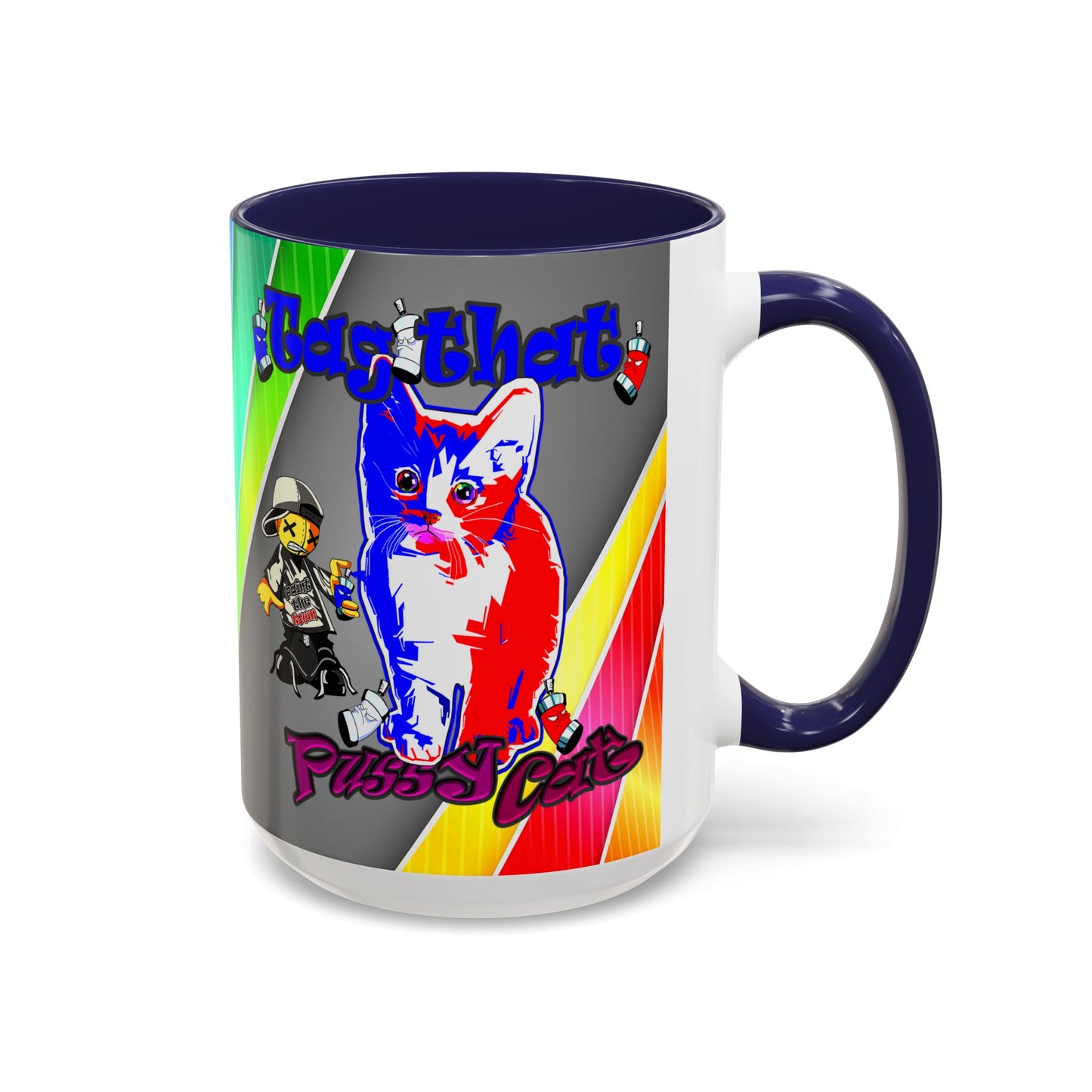 tag that - Accent Mug (rainbow split)