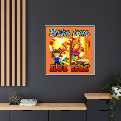 love peace - framed canvas art (crusta)