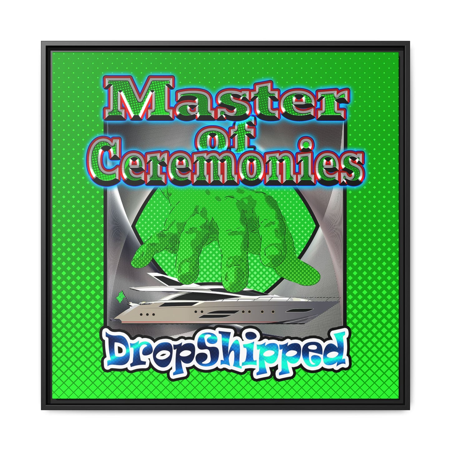 logo - framed canvas art (logo green)
