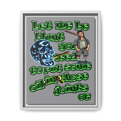 og - framed canvas art (grey)