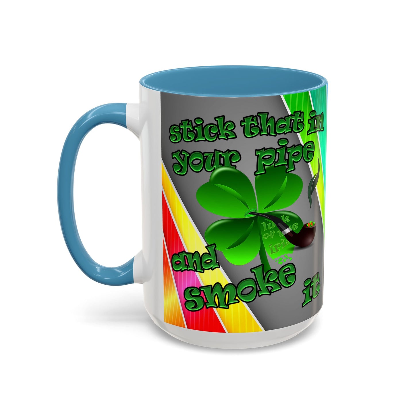 celtics logo - Accent Mug (rainbow split)