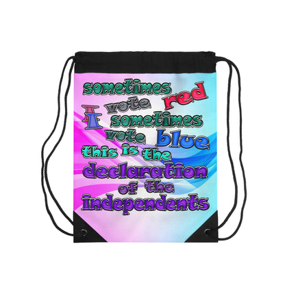 declaration of the independents - Drawstring Bag (light blue-pink wave)
