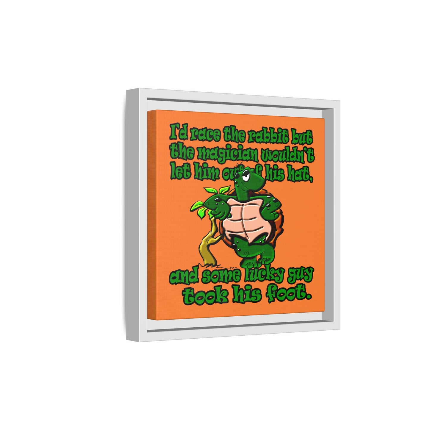 turtle race - framed canvas art (crusta)