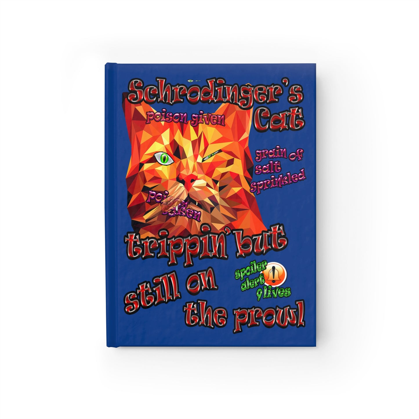 schrodinger's cat - journal-lined (dark blue)