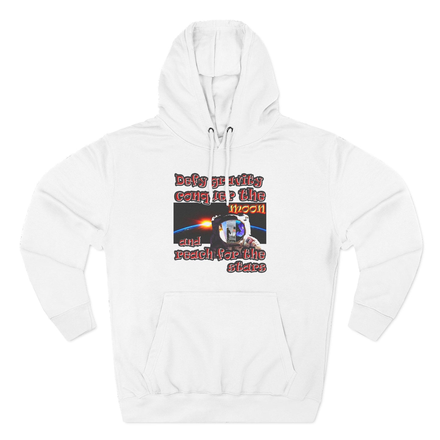 defy conquer reach - Three-Panel Fleece Hoodie
