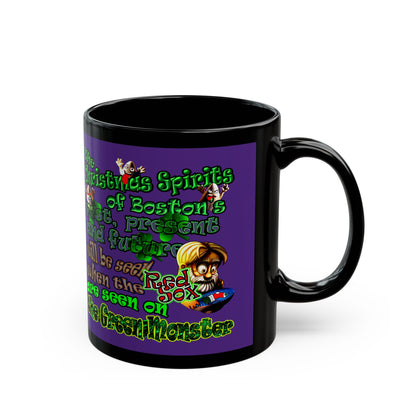 christmas spirits of boston - Black Mug (purple)
