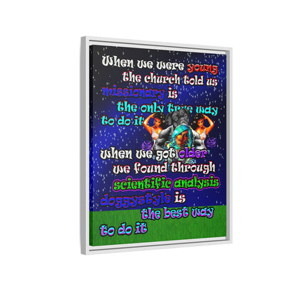 doggystyle - framed canvas art ('snoops' background)