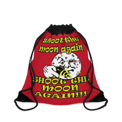 shoot the moon again - Drawstring Bag (dark red)