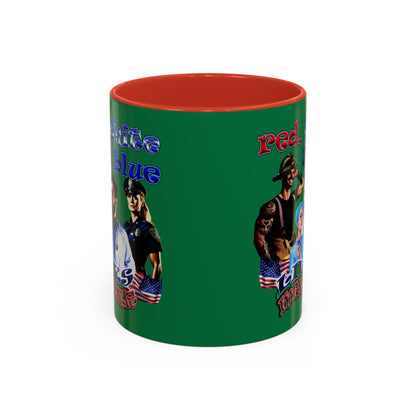 rw&b lives matter - Accent Mug (dark green)